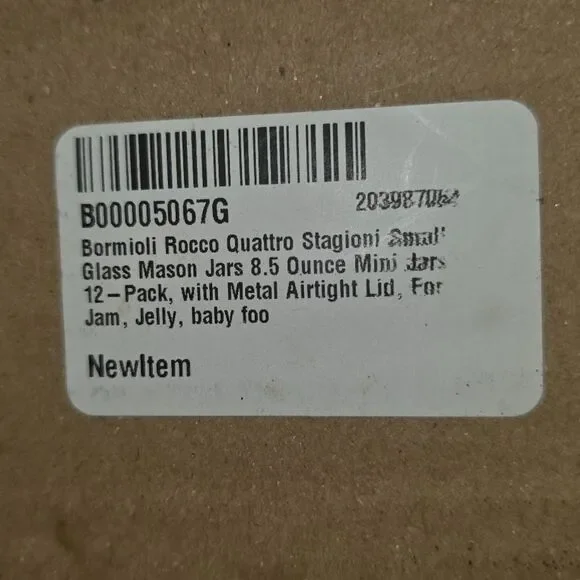 Bormioli Rocco Quattro Stagioni Small Glass Mason Jars 8.5, Set of 12 - Picture 8 of 10